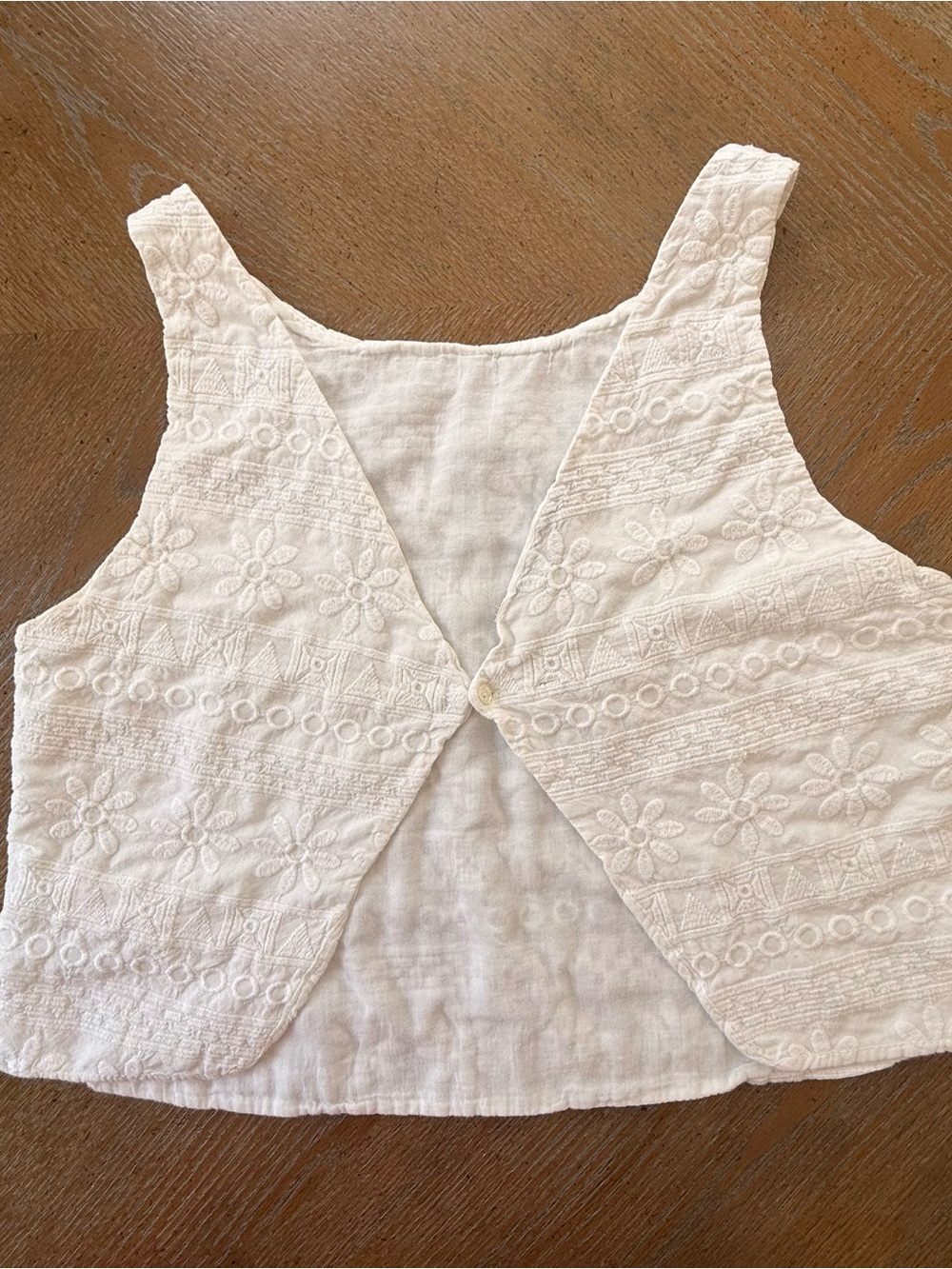 ZARA Trafaluc White Embroidered Crop Top – Boho Summer Essential size S - Picture 3 of 6